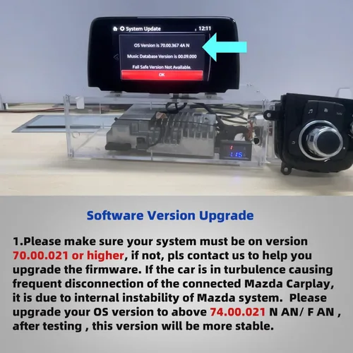 Miniatura 3 de Dasbecan TK78-66-9U0C Mazda Apple Carplay Android Kit de reequipamiento automático compatible con Mazda 2 3 6 CX3 CX5 CX9 MX5 Miata 2014-2020