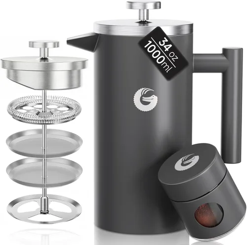Coffee Gator cafetera a presión SS, Gris plomizo