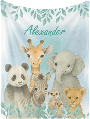 Miniatura 21 de Manta de bebé personalizada con nombre, manta de nombre personalizado para niños, mantas de franela suave en Pascua, regalos personalizados de bebé