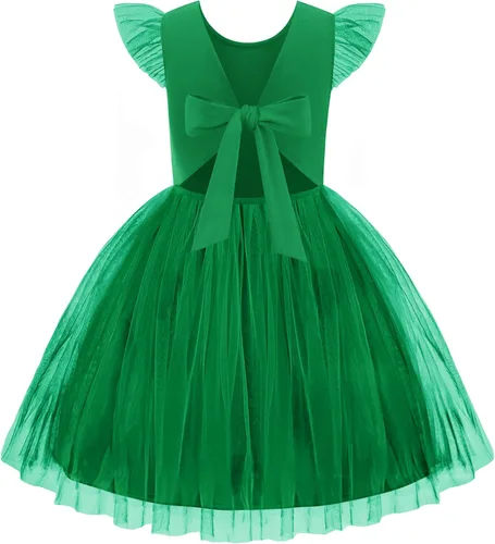 Miniatura 21 de Arshiner Vestido tutú de verano para niñas pequeñas, de tul sin espalda, para fiesta, cumpleaños, vestidos de algodón, 2-6 años