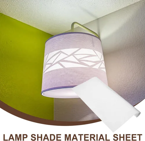 Miniatura 6 de 2 piezas de pantalla de lámpara de PVC material de repuesto para bricolaje, hojas de bloqueo de luz no adhesivas blancas para pantalla personalizada