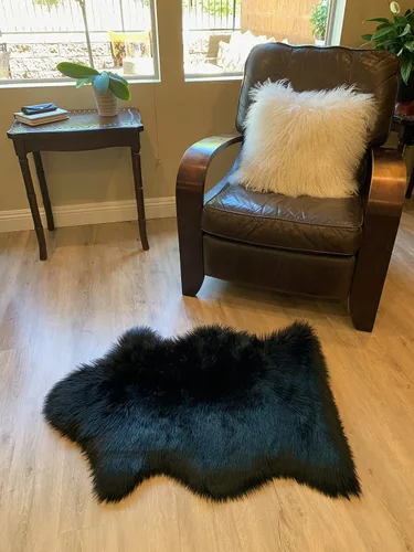 Miniatura 20 de LAMBZY Alfombra de pelo de oveja sintética, hipoalergénica, súper suave, sedosa para sala de estar, habitación de los niños, sofá