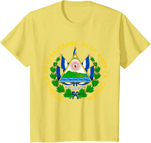 Miniatura 50 de Camiseta con diseño de emblema de la bandera de El Salvador