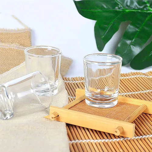 Miniatura 4 de Gencywe Juego de 6 vasos de chupito con base pesada, vasos de chupito transparentes de 1.6 onzas a granel, pequeños vasos de whisky para vodka