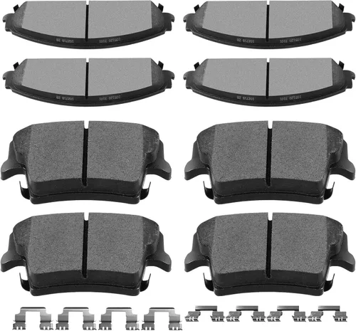 Miniatura 8 de SCITOO D1107 D1456 Juegos de pastillas de freno cerámicas delanteras y semimetálicas traseras compatibles con AUDI A3 09-13, AUDI A3 QUATTRO 09-10