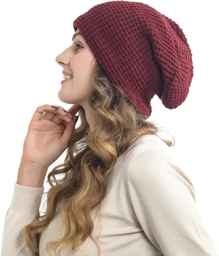 Miniatura 49 de FORBUSITE Gorro de punto largo holgado para hombre para verano e invierno, de gran