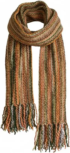 Tumia LAC - Bufanda de lujo extra larga gruesa a rayas - Hecho a mano y muy cálido - Unisex