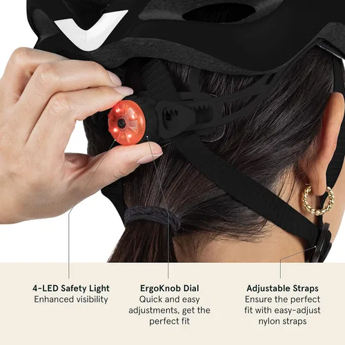 Miniatura 4 de Casco Retrospec Silas para Bicicleta de Carretera con 24 Ventilaciones y Luz de Seguridad LED Integrada - Protección Ciclista Ajustable para Adultos