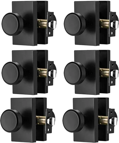 Miniatura 11 de Perillas de Puerta Negras Interiores, Manijas de Puerta Interiores para Armario, Perilla de Puerta Pismo Dummy Negro mate (matt black)