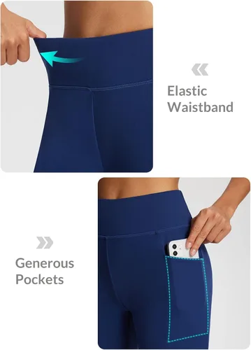 Miniatura 4 de BALEAF Bermudas para mujer de 7 pulgadas, cintura alta, atléticos, con bolsillos, para verano casual