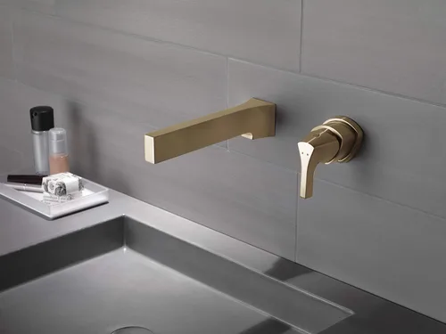 Miniatura 6 de DELTA FAUCET T574LF-CZWL - Grifo de baño de una sola manija para montaje en pared, bronce champán