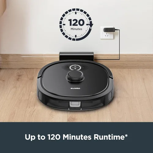 Miniatura 5 de EUREKA Aspiradora robótica, NER650 2000Pa Robot Aspiradora con Navegación SUD, mapeo inteligente y conexión Wi-Fi para suelo de alfombra con Alexa