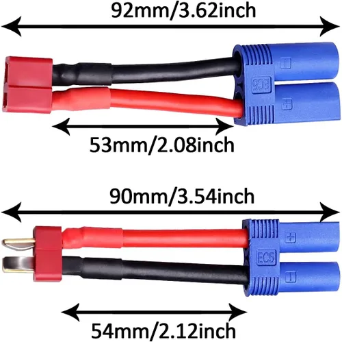 Miniatura 6 de Youme 4 unids EC5 a Deans T macho hembra conector adaptador de cable de conversión de cable para RC Lipo cargador de equilibrio de batería RC Car