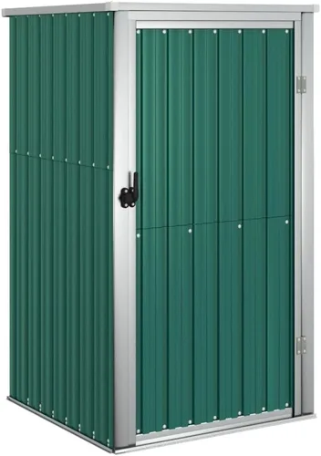 vidaXL Cobertizo de almacenamiento de herramientas de jardín - Verde, 34.6"x35"x63.4" - Acero galvanizado