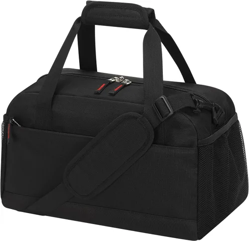Pequeña bolsa de gimnasio con bolsillo para artículos húmedos, mini bolsa de lona de 14 pulgadas para hombres y mujeres, bolsa de transporte ligera