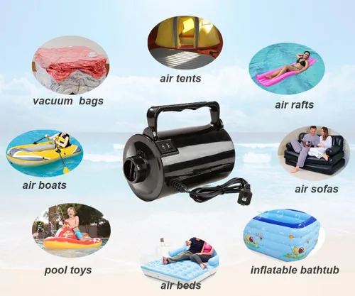 Miniatura 3 de Bomba de aire eléctrica para juguetes inflables de piscina - Inflador desinflador de colchón de aire de llenado rápido de alta potencia