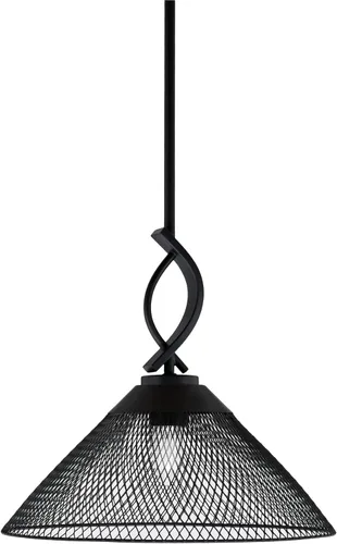 Miniatura 3 de Toltec Lighting Cavella Stem Colgado Mini colgante, acabado grafito, vidrio de muselina blanca de 4 pulgadas