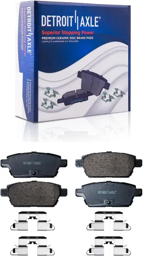 Miniatura 4 de Detroit Axle - Kit de freno TRASERO para Ford Fusion 2006-12 Lincoln MKZ 07-12 Mazda 6 06-13 Rotores de freno de disco de repuesto Pastillas