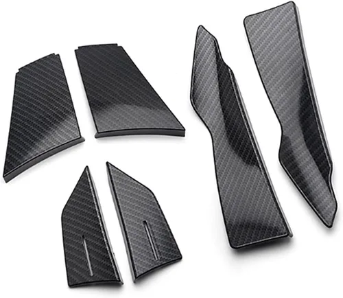 Miniatura 6 de x xotic tech Alerón divisor de aletas de parachoques delantero exterior Canard, patrón de fibra de carbono, compatible con BMW M3 M4 F80 F82 F83