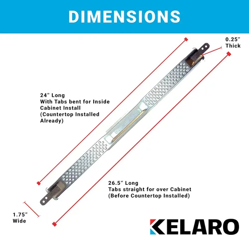 Miniatura 4 de Kelaro EZ Kit de soporte de montaje para lavavajillas para encimeras de granito y cuarzo W10426979