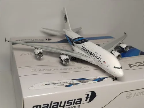 Miniatura 5 de JC Wings Malaysia Airlines para Airbus A380 9M-MNE 1/400 DIECAST modelo preconstruido