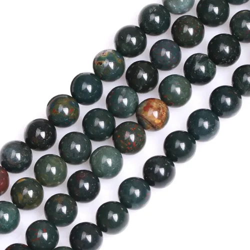 Miniatura 151 de GEM-Inside - Cuentas sueltas de ágata verde con bandas de energía natural, cuentas de energía natural para hacer joyas, 0.315 in, redondas, 15 Ágata