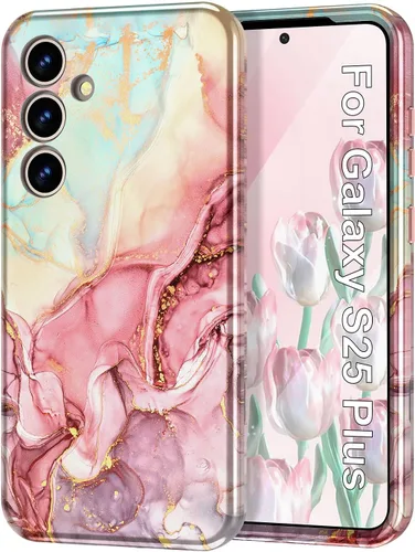 Miniatura 22 de Btscase para Samsung Galaxy S25, [Probado contra caídas de grado militar] Funda protectora de diseño de patrón de mármol, resistente, delgada