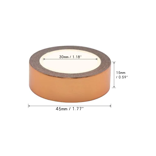 Miniatura 2 de AxeWoodz Juego de 3 rollos de cinta washi de lámina dorada de latón, cinta decorativa, papel artístico, cinta adhesiva para envolver regalos