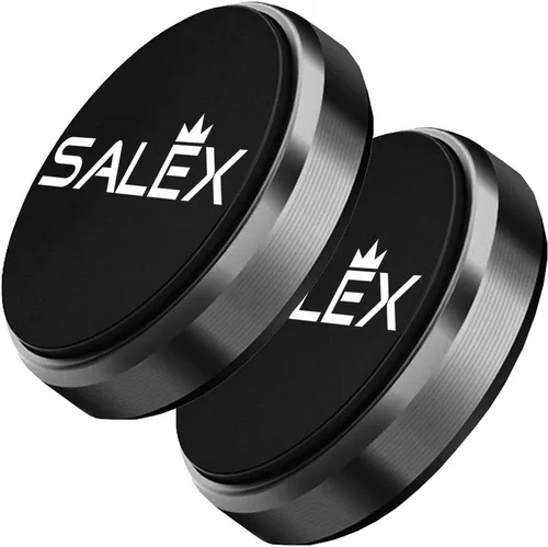 SALEX Soportes magnéticos para teléfono, paquete de 2 con adhesivo 3M. Soporte plano negro para teléfono celular para tablero de automóvil, camión,