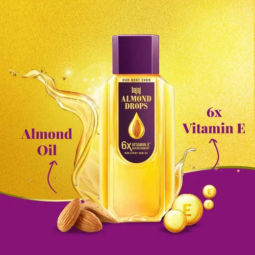 Miniatura 3 de Bajaj Aceite para el cabello con gotas de almendras – 475 ML