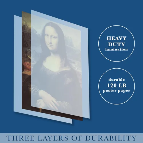 Miniatura 3 de Póster de Mona Lisa por Leonardo Da Vinci - Impresión artística (laminada, 18 x 24 pulgadas)