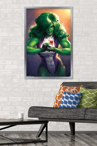Miniatura 2 de Trends International Marvel Comics - She-Hulk - Totally Awesome Hulk - Póster de pared con portada #4, 14.725 x 22.375 pulgadas, versión enmarcada