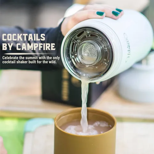 Miniatura 6 de HIBEAR Frasco de Aventura Todo el Día de 32 oz - Como se Vio en Shark Tank - La Multiherramienta Aislada de Botellas de Bebidas - Vertido Artesanal