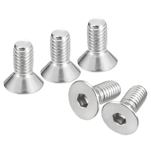 Miniatura 10 de uxcell 5/16-18x1-1/2 Tornillos de cabeza avellanada plana, 5 tornillos de cabeza plana de acero inoxidable 304, rosca completa, pernos avellanados