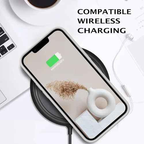 Miniatura 7 de Telaso Funda para iPhone 13, silicona líquida de goma de gel suave para iPhone 13, funda delgada con forro de microfibra a prueba de golpes, fundas