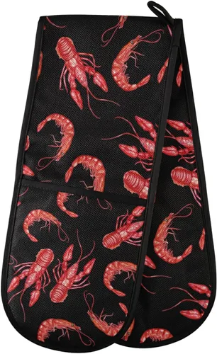 Miniatura 43 de ZZXXB Spring Bird - Guantes de cocina dobles con diseño floral de mariposa, resistentes al calor, antideslizantes, extra largos de 7 x 35 pulgadas