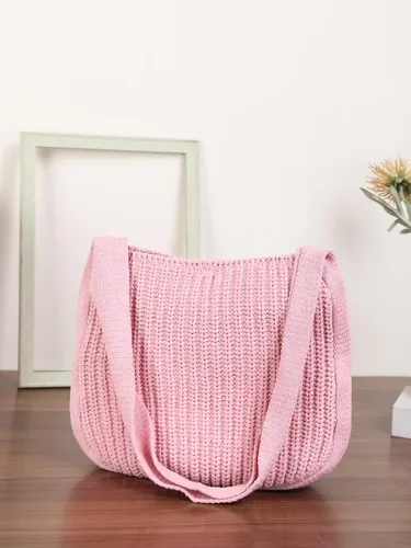 Miniatura 59 de ENBEI Bolsos de hombro para mujer Bolsos de ganchillo Bolso de punto grande Bolso de mano estético para la escuela lindo Bolsas de mano Bolsa