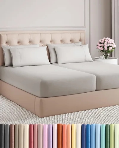 Miniatura 160 de Juego de sábanas Queen de 6 piezas, sábanas tamaño Queen, ropa de cama suave de lujo de hotel, refrescante, cómoda y transpirable, 1 encimera, 1 26