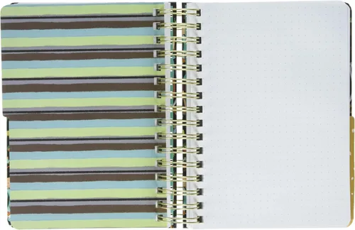 Miniatura 3 de C.R. Gibson MJN2-25098 Diario de forraje de alambre doble 3 en 1, cuadrícula de puntos y forrado con 480 páginas, 6.25 pulgadas de ancho x 8.3125
