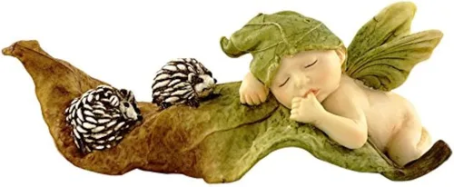 Miniatura 4 de Top Collection - Estatua miniatura para jardín de hadas y terrario Poco hada bostezando