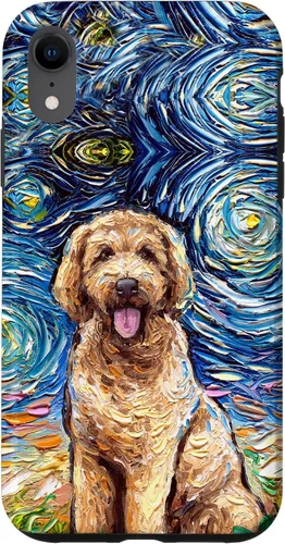 Miniatura 25 de Cute Goldendoodle Starry Night Doodle Dog Art by Aja Case for iPhone 17