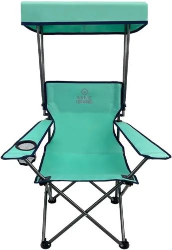 Miniatura 2 de Venture Forward Silla de toldo para exteriores con pantalla ajustable, silla de campamento plegable para niños con portavasos y bolsa de transporte