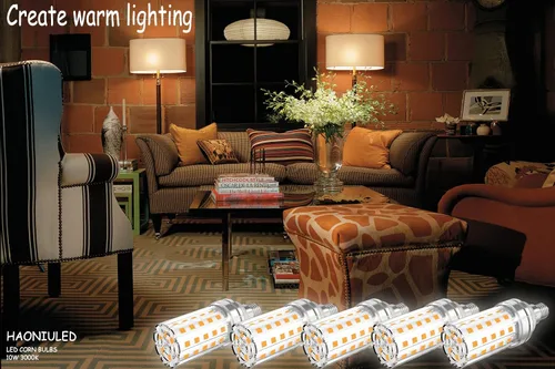 Miniatura 6 de Bombillas LED E12 10W Bombilla de maíz LED 100W equivalente 1000 lúmenes 3000K blanco cálido no regulable Bombillas LED para candelabro Paquete de 5