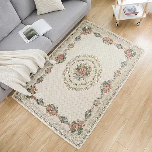 Miniatura 97 de Ukeler - Alfombra rústica con diseño floral para sala, dormitorio, comedor, Country rústico, Azul (luxury blue)