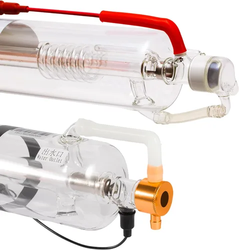 Miniatura 10 de Cloudray 90W Tubo láser de CO2 90W-100W, diámetro de 1250mm y 80mm de diámetro del cable. Preconectado con revestimiento, tubo láser CO2 de 90