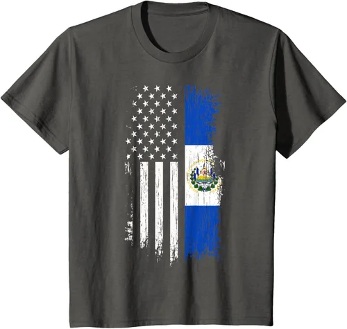 Miniatura 47 de Camiseta de la bandera de Estados Unidos salvadoreño - Camiseta de El Salvador USA