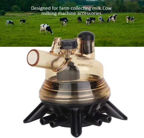 Miniatura 5 de Colector de leche de vaca de 5.1 fl oz, pieza de ordeño de repuesto con base de plástico para estación de ordeño de vacas y ovejas de granja lechera