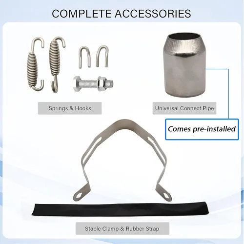 Miniatura 3 de Silenciador sin cordones para motocicleta, silenciadores y silenciadores de fibra de carbono de 1.5-2 pulgadas para motocross, Street Bike Scooter