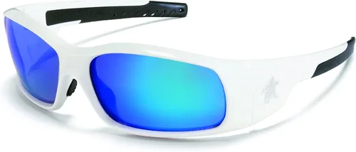 Miniatura 2 de MCR Safety SR110 Lentes de policarbonato de seguridad de aspecto atrevido con doble lente con marco negro pulido y lente transparente