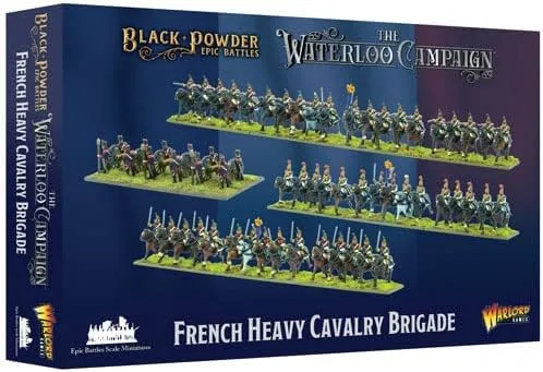 Miniatura 4 de Warlord Black Powder Epic Battles Waterloo Brigada de caballería pesada francesa Kit de modelo de plástico Wargaming 312002003